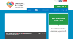 Desktop Screenshot of canberrahospitalfoundation.org.au