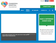 Tablet Screenshot of canberrahospitalfoundation.org.au